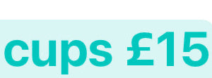 CLEARANCE CUPS PLEASE SELECT YOUR CUP IN THE LIVE BEFORE CHECKING OUT - LIMITED AMOUNTS AND STYLES