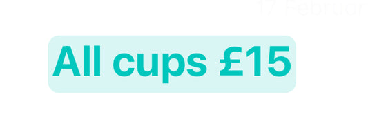 CLEARANCE CUPS PLEASE SELECT YOUR CUP IN THE LIVE BEFORE CHECKING OUT - LIMITED AMOUNTS AND STYLES