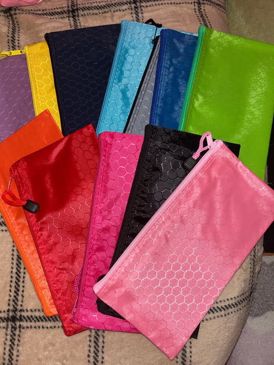 Zipped make up/ pencil/ storage pouch with any wrap